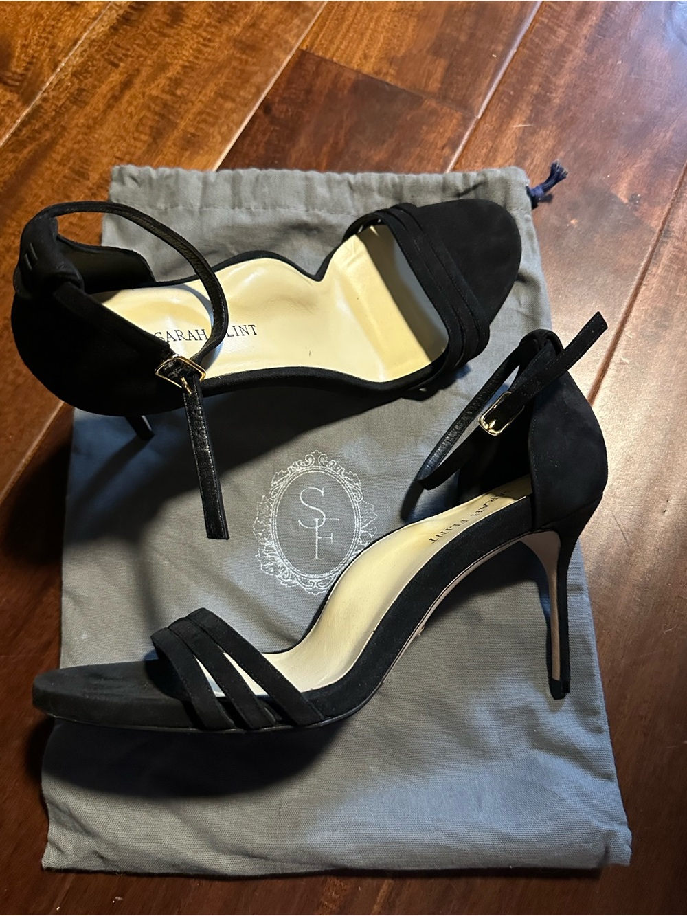Sarah Flint Perfect Sandal 85 Black Suede